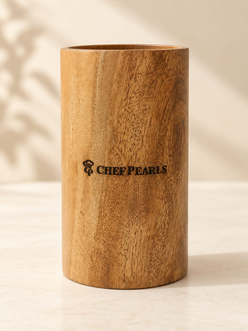 Cesf Rescue Neem Wood Spatula Set of 6 with Holder | CHEF PEARLS